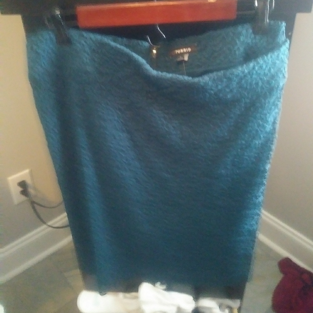 Torrid teal/ blue lace mini skirt